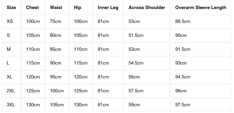 Audi Jacket size dimensions